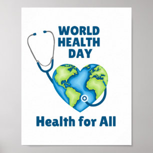 Gezondheidszorg op de wereldgezondheidsdag voor ie poster