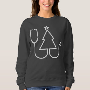 Gezondheidszorg Stethoscoop Kerstboom Sweatshirt