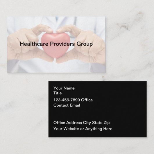 Gezondheidszorg Thema Moderne Visitekaartjes (Voorkant / Achterkant)