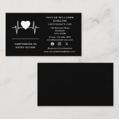 Gezondheidszorg Verzorger Hartslag Pols Hart EKG E Visitekaartje (Voorkant / Achterkant)