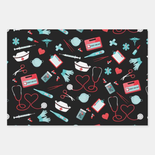 Gezondheidszorg voor verpleegkundigen inpakpapier vel (Voorkant)