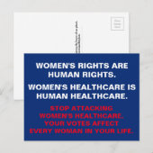 Gezondheidszorg voor vrouwen is menselijke gezondh briefkaart (Voorkant / Achterkant)
