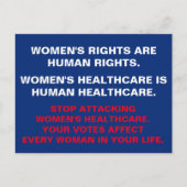 Gezondheidszorg voor vrouwen is menselijke gezondh briefkaart (Voorkant)
