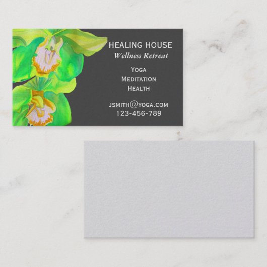 Gezondheidszorg voor vrouwen: moderne orchidee blo visitekaartje (Voorkant / Achterkant)