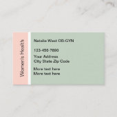 Gezondheidszorg voor vrouwen OB-GYN Medical Visitekaartje (Voorkant)