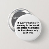 Gezondheidszorg, waarom niet? ronde button 5,7 cm (Voorkant /achterkant)