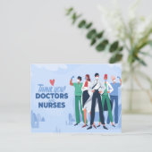 GEZONDHEIDSZORG WERKNEMERS WERKDAG BRIEFKAART (Staand voorkant)