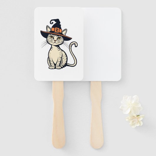 Gezondheidszorg Whiskers Een Spooky Verpleegkundig Handwaaier (Voorkant en achterkant)