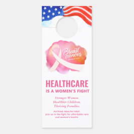 Gezondheidszorg Women’s Fight Awareness Fundraiser Deurhanger