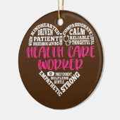 Gezondheidszorgwerker woorden Hartaandoeningen Zie Keramisch Ornament (Links)