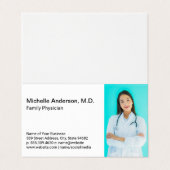 Gezondheidszorgwerkers | Sjabloon geneeskundige ar Visitekaartje (Buitenkant ongevouwen)