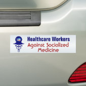 Gezondheidszorgwerkers tegen de georganiseerde gen bumpersticker (Op auto)