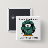 Gezondheidszorgwerkers Vierkante Button 5,1 Cm (Voorkant /achterkant)