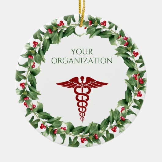 Gezondheidszorgziekenhuis Custom Holiday Keramisch Ornament (Voorkant)