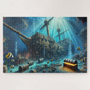 Gezonken Piratenschip Scheepswrak Nautilische Diep Legpuzzel