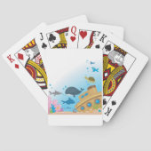 Gezonken Schip En Vis Pokerkaarten (Achterkant)