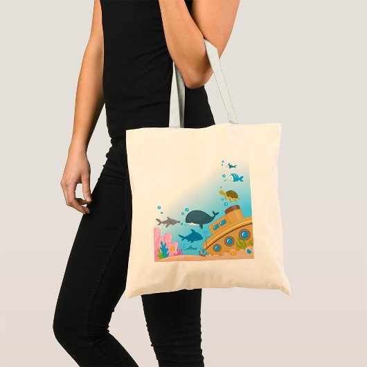 Gezonken Schip En Vis Tote Bag