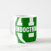 Gezoomde Mok "Indoctrinaat U" Logo (Voorkant links)