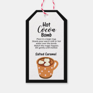 Gezouten Caramel Hot Cocoa Bomb Cadeaulabel