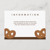 Gezouten krakelingen Bruiloft Wit Bruin Info Informatiekaartje (Voorkant)