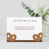 Gezouten krakelingen Bruiloft Wit Bruin Info Informatiekaartje (Staand voorkant)