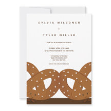 Gezouten krakelingen Bruiloft Wit Bruin Verticaal