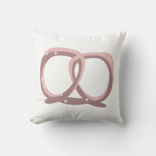 Gezouten Pretzel Twist Patroon Roze  Kussen