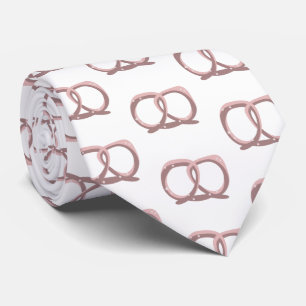 Gezouten Pretzel Twist Roze Stropdas