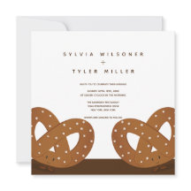 Gezouten Pretzels Leuk Geïllustreerde Trouw Uitnod