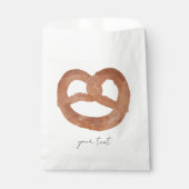 Gezouten zachte Pretzel aangepaste script handgesc Bedankzakje (Voorkant)