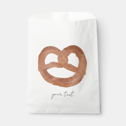 Gezouten zachte Pretzel aangepaste script handgesc Bedankzakje (Voorkant)