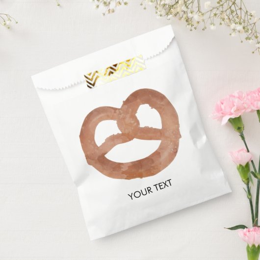 Gezouten zachte Pretzel aangepaste tekst Bedankzakje (Gezegeld)