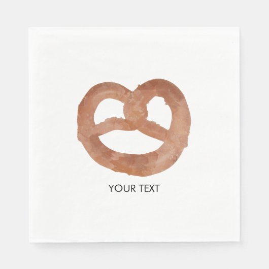 Gezouten zachte Pretzel aangepaste tekst Servet (Voorkant)