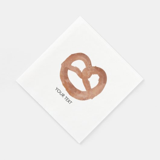 Gezouten zachte Pretzel aangepaste tekst Servet (Hoek)