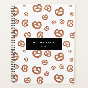 Gezouten Zachte Waterverf Pretzel Pattern Bakery Planner