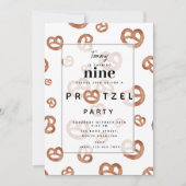 Gezouten Zachte Waterverf Pretzel Verjaardagsfeest Kaart (Voorkant)