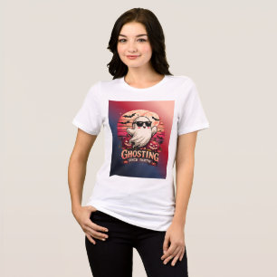 Gezpenstig sinds geboorte Grappige Halloween Geest Tri-Blend Shirt