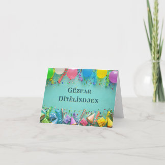 Gëzuar Ditëlindjen, Albanees verjaardag Kaart