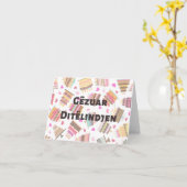 Gëzuar Ditëlindjen, Albanees verjaardag Kaart (Gele Bloem)