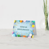Gëzuar Ditëlindjen, Albanees verjaardag Kaart (Voorkant)