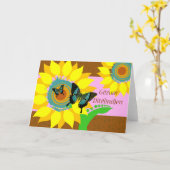 Gëzuar ditëlindjen, Gelukkige Verjaardag in Kaart (Gele Bloem)