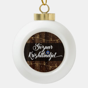 Gëzuar Krishtlindjen Kosovan Merry Kerstmis Keramische Bal Ornament