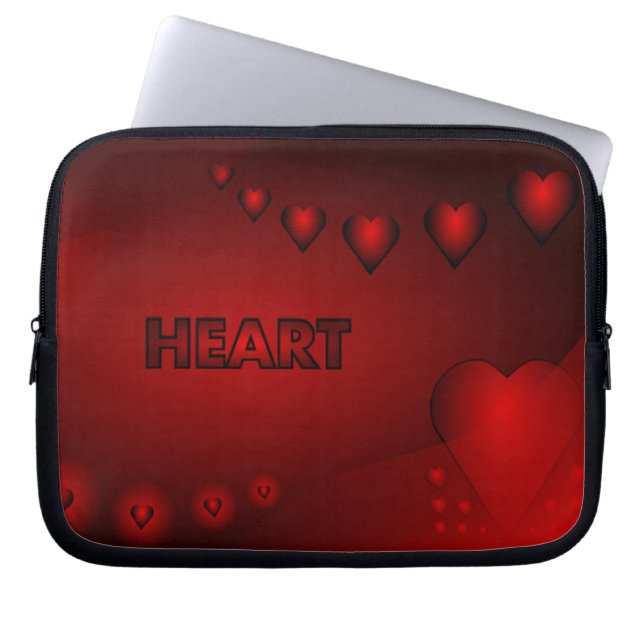 Gezwadde harten - laptop sleeve (Voorkant)