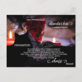 Gezwoerd cocktail Recipe Halloween Briefkaart (Achterkant)