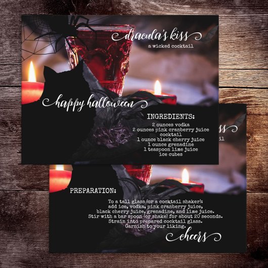 Gezwoerd cocktail Recipe Halloween Briefkaart