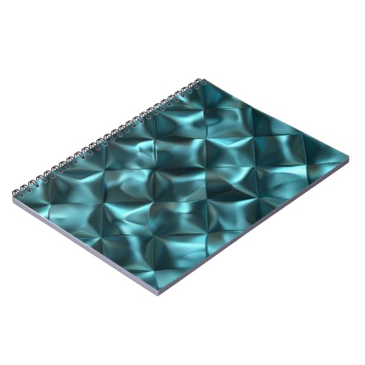 Gezwollen blauw groen Blauwgroen Notitieboek (Linkerzijde)