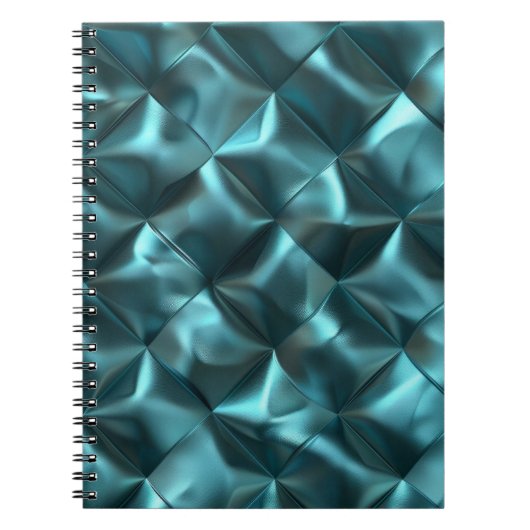 Gezwollen blauw groen Blauwgroen Notitieboek (Voorkant)