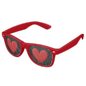 Gezwollen Hart Retro Zonnebril (Gekanteld)