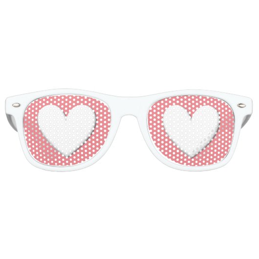 Gezwollen Hart Retro Zonnebril (Voorkant)