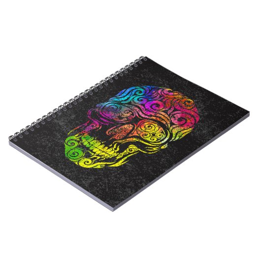 Gezwollen schedel (kleur) notitieboek (Linkerzijde)